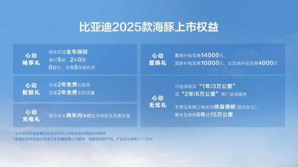 续航520km，比亚迪2025款海豚上市售9.98万元